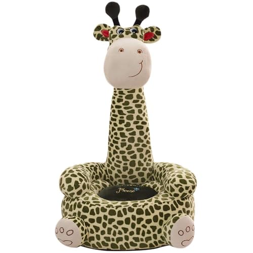 JiaWell Sitzsack for Kinder, Sitzhocker, Babyhocker, Stuhl, Kinderspielzeug, Kindersofasitz, Kinderstuhl, Sessel, Tiersofasitz(Giraffe-Brown) von JiaWell