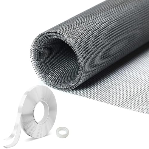 Fliegengitter Fenster Doppelseitiges Klebeband Abnehmbar (110 cm x 130 cm) - Klebeband-Insektengitter mit starkem Nano-Klebeband fur Dreh-Kipp-Fenster von Jiaanle