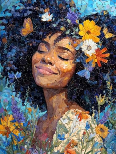 Diamond Painting 45x60 Diamond Painting Erwachsene Frau Diamanten Kinder Geometrie, DIY Viereckige Vollbohrer Mosaik Kreativ set für Erwachsene Malen Nach Deko Wohnzimmer Geschenke für Frauen S-539 von Jiaboxln