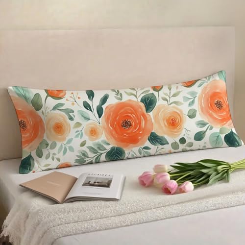 Kissenbezug 40x120 Grün Seitenschläferkissen Bezug Karamellfarbe kissenbezüge, Side Sleeper Pillow Samt Verbessern Sie Schlafqualität Doppelseitig Drucken langes Kissen für Sofa Schlafzimmer w-11583 von Jiacgrtef