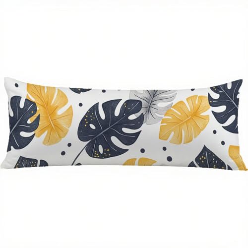 Seitenschläferkissen Bezug 140x40 Schwarz Kissenbezug Orange Muster kopfkissen, Doppelseitig Drucken Samt Pillow Case, Body Pillow Schwangerschaftskissen & Seitenschläferkissen 40 x 140 w-11596 von Jiacgrtef