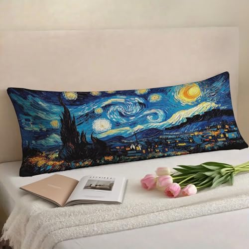 Seitenschläferkissen Bezug seitenschläferkissen 140x40 Abstrakt Kissenbezug 40x140 Landschaft Samt Body Pillow Kissenbezüge mit Unsichtbarem Reißverschluss Pillow Cover, Zierkissenbezüge w-1261 von Jiacgrtef