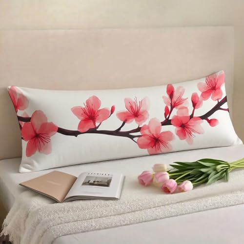 Seitenschläferkissen Bezug seitenschläferkissen 140x40 Rosa Kissenbezug 40x140 Beige Premium Superweicher Samt Body Pillow Kissenbezüge mit Unsichtbarem Reißverschluss Zierkissenbezüge w-1725 von Jiacgrtef