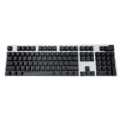 Jiacheng29_ Tastenkappen, 104 Stück/Set Doppelfarbige Hintergrundbeleuchtung Tastenkappen für mechanische Tastatur – Schwarz von Jiacheng29_