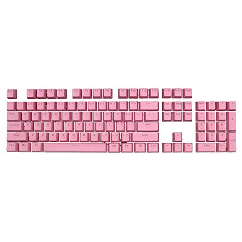 Tastenkappen, 104 Stück, ABS-Hintergrundbeleuchtung, verschleißfest, Ersatz-Tastaturzubehör – Pink von Jiacheng29_