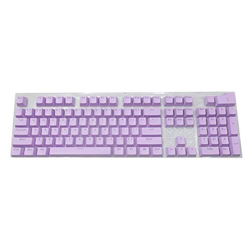 Tastenkappen, universal, ergonomisch, ABS, High-End-Hintergrundbeleuchtung, Tastaturkappe oder mechanische Tastatur, Violett, 104 Stück von Jiacheng29_