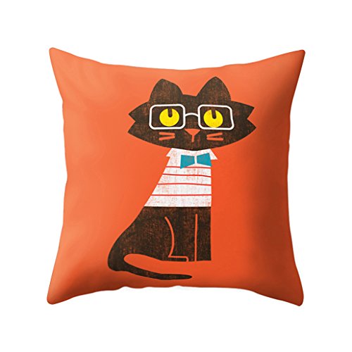 Jiacheng29 Kissenbezug in Cartoon-Stil mit Tiermotiven wie Löwe, Katze, Hai, für Heim und Sofa, Dekoration, 4#, Einheitsgröße von Jiacheng29