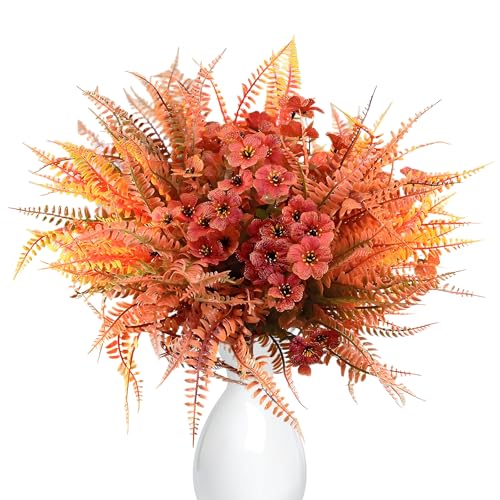 6 Bündel Künstliche Herbstblumen,Herbstzweige Herbstdeko,Künstliche Herbststrauß,Kunstblumen Herbst Deko,Herbst Deko Künstliche Blumen,Herbstzweige für Innen Draußen Tisch Balkonkasten Blumenkasten von Jiahuade