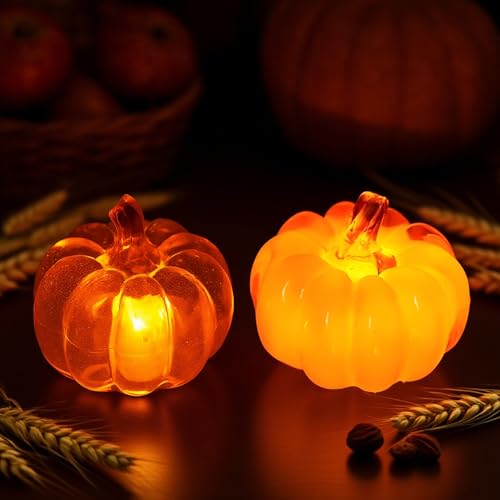 Herbstdeko Kürbis Deko Figuren mit LED Lichter,2 Stück Herbst Deko Kürbis Laterne,Dekor Led-Kürbislampe,Kürbis Laterne Deko Figuren,Kürbis Deko Aus Harz,Halloween Deko Herbst Deko,Halloween Party Herbstdeko Kürbis Deko Figuren mit LED Lichter,2 Stück Herbst Deko Kürbis Laterne,Dekor Led-Kürbislampe,Kürbis Laterne Deko Figuren,Kürbis Deko Aus Harz,Halloween Deko Herbst Deko,Halloween Party von Jiahuade