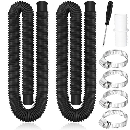 Poolschlauch 32mm,2 Stück 1.5M Schwimmbadschlauch Ersatzschlauch,4 Stück Sicherungsclip Und 1 Stück Schlauchverbinder,Hochwertiger Pool Schlauch,Poolfilterschlauch für Filterpumpe Und Schwimmbad von Jiahuade