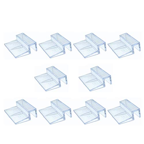 Jiakalamo 10 Stück Aquarium-Abdeckungs-Clips, 6 mm/10 mm/12 mm, Acryl-Clips, Aquarium-Glasabdeckung, Universal-Deckel-Clips für randlose Aquarien von Jiakalamo