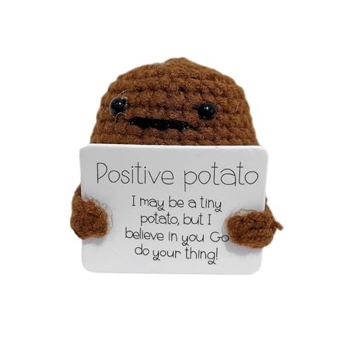 Jiakalamo Pocket Hug Positive Kartoffel, Mini PlüSch Figuren Lustige Positive Kartoffel Puppe, Beste Freundin Geschenke, Geschenke für Freundin, Mutmacher Geschenk Mutmacher für Frauen von Jiakalamo