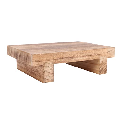 Jiakalamo Tritthocker Holz, Multifunktionaler Stabiler Tritthocker, Massives Holz für hohe Betten für Für Kinder, Erwachsene, Küche, Wohnzimmer, Schrank, 25 x 18 x 7cm(Holz) von Jiakalamo