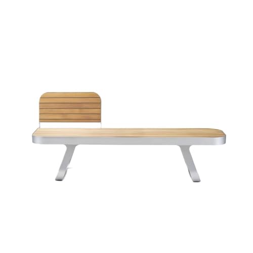 Gartenbänke ParkstuhlFreizeitsitz aus Massivholz und Edelstahl for den AußenbereichFreizeitstuhl for die Terrasse im Freien(120cm) von Jian1004