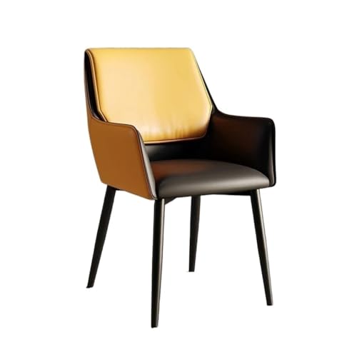 Jian1004 Esszimmerstuhl, Moderner Esszimmerstuhl aus PU-Leder – nordischer Küchen- und Bankettstuhl for Zuhause(Yellow) von Jian1004