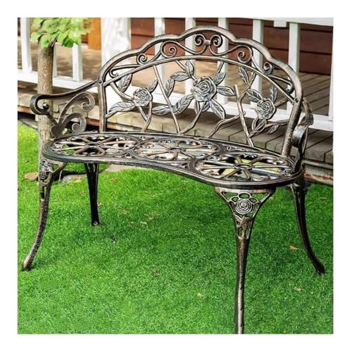 Jian1004 Gartenbänke Gartenbank, europäische Gartenterrasse mit Sitzgelegenheiten for 2(Brown) von Jian1004