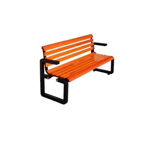 Jian1004 Gartenbänke Parkbank aus Schmiedeeisen – Gartenbank mit geschweißter Rückenlehne for Sitzgelegenheiten im Freien(M) von Jian1004