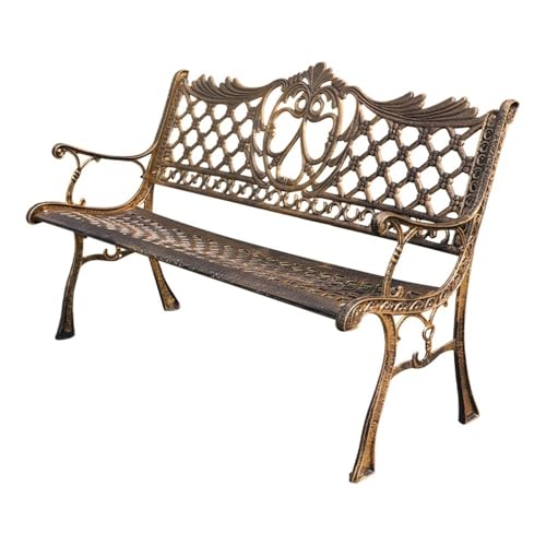 Jian1004 Gartenbänke Parkbank for den Außenbereich mit Rückenlehne aus Schmiedeeisen und Aluminiumguss, Garten-Freizeitstuhl Jian1004 Gartenbänke Parkbank for den Außenbereich mit Rückenlehne aus Schmiedeeisen und Aluminiumguss, Garten-Freizeitstuhl von Jian1004