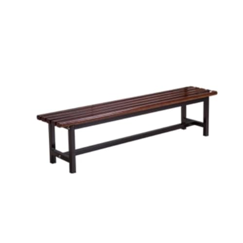 Jian1004 Gartenbänke Robuste Parkbank aus Massivholz – Mehrzweck-Ruhehocker for Umkleideräume, Badezimmer und Sitzgelegenheiten im Freien(Brown,L) von Jian1004