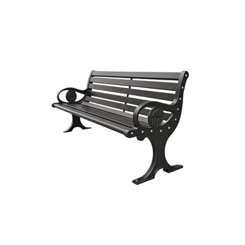 Jian1004 Gartenbänke Wetterfeste Gartenbank aus Aluminium mit Rückenlehne, Sitzgelegenheiten for den Außenbereich(120cm) von Jian1004