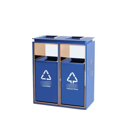 Mülleimer für draußen, Edelstahl-Mülleimer mit Aschenbecher for Hotellobby-Aufzüge(Blue) von Jian1004