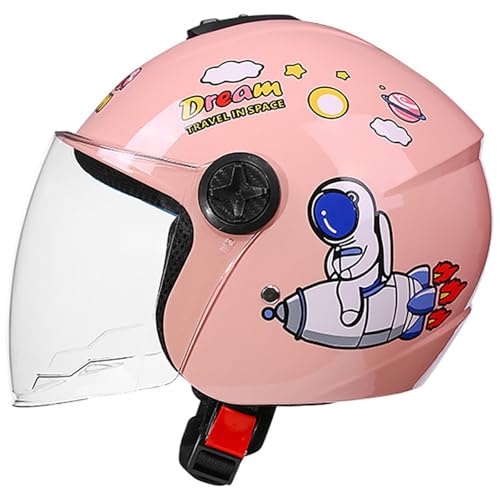 3/4-Halbhelm Für Kinder Mit Offenem Gesicht, DOT-Zugelassen, Für Jugendliche, Kinder Und Kleinkinder, Für Straßen-Dirtbikes, Atvs, Für Elektrofahrräder, Roller, Mopeds Und Go-Karts C2,50-56cm von JianJud