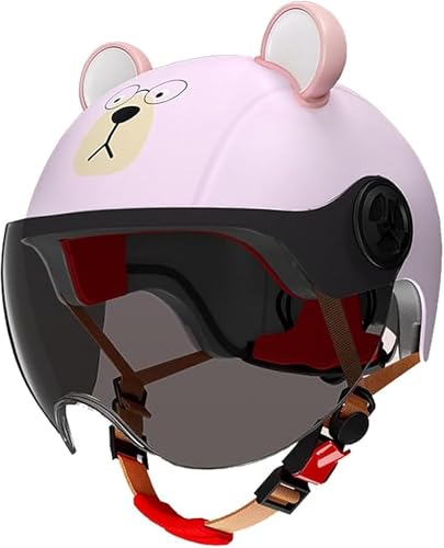 3/4-Motorrad-Halbhelm Für Kinder Mit Katzenohren, Retro-Stil, Offenes Gesicht, Roller, Fahrrad, Jugend, Kind, Dirtbike, Go-Kart, Moped, ATV Für Jungen Und Mädchen, DOT-Geprüft A8,49-55cm 3/4-Motorrad-Halbhelm Für Kinder Mit Katzenohren, Retro-Stil, Offenes Gesicht, Roller, Fahrrad, Jugend, Kind, Dirtbike, Go-Kart, Moped, ATV Für Jungen Und Mädchen, DOT-Geprüft A8,49-55cm von JianJud