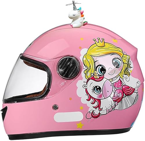 Integralhelm Für Kinder, Motorrad, ECE-Geprüft, Kinder-Tretroller, Quad, Fahrrad, Roller, Helm Mit Sonnenblende Und Abnehmbarem Schal, Alter 3–12 A4,48-55cm Integralhelm Für Kinder, Motorrad, ECE-Geprüft, Kinder-Tretroller, Quad, Fahrrad, Roller, Helm Mit Sonnenblende Und Abnehmbarem Schal, Alter 3–12 A4,48-55cm von JianJud