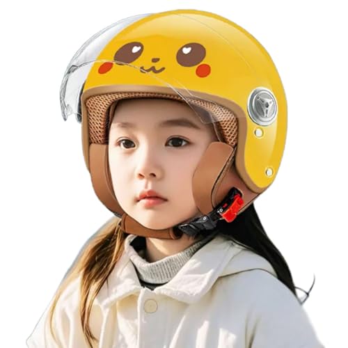 Motorrad Kinderhelm Rollerhelm Jethelm Mit Visier, Mädchen Rollerhelm Junge Mopedhelm, Schnellverschlusstasche, 45-55Cm, Für 4 Jahre - 12 Jahre Kind A3,45-55cm Motorrad Kinderhelm Rollerhelm Jethelm Mit Visier, Mädchen Rollerhelm Junge Mopedhelm, Schnellverschlusstasche, 45-55Cm, Für 4 Jahre - 12 Jahre Kind A3,45-55cm von JianJud