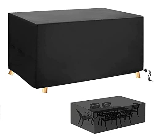 Abdeckplane Wasserdicht GartenmöBel Lounge Abdeckung Wasserdichtem 315x160x74cm Abdeckhauben für Möbelsets für Gartentisch Sitzgruppe Möbelsets,Schwerlast 600D-Oxford Gewebe von Jianghu Art