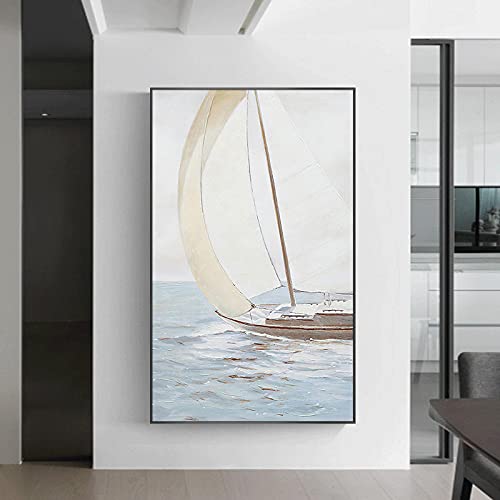 Jianghu Art Vertikale Version Eingangsflur Flur Modernes dekoratives Gemälde 80x155cm (31x43in) mit Rahmen von Jianghu Art