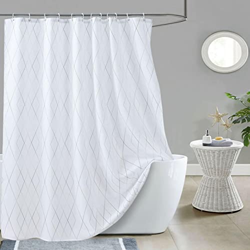 Stoff-Duschvorhang, Polyester-Badevorhang für Heimtextilien – einfacher, wasserdichter Polyester-Duschvorhang, 120 x 210 cm (B x H) von Jianghu Art