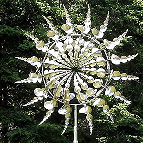 Jiangpan Einzigartige und magische Metall-Windmühle für den Außenbereich, Windfänger, für Hof, Terrasse, Markise, Gartendekoration von Jiangpan