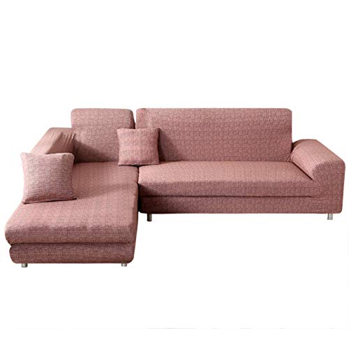 Jianyana Sofa Überwürfe Elastische Sofabezüge Polyester Spandex Couchbezug Stretch Ecksofabezug Sofabezug 2ST für L Form Sofa+ 2 Pcs Kissenbezüge von Jianyana