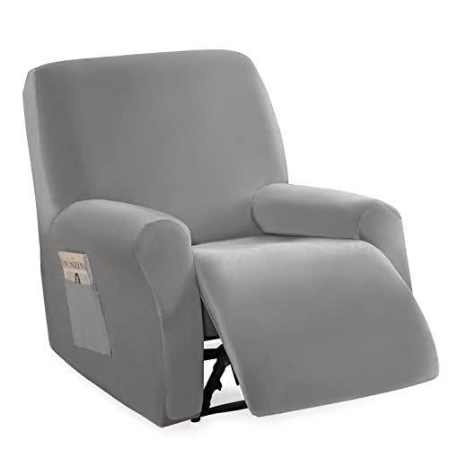 Jianyana - Samt-Lehnenschutz, 1-Sitzer, Stretch-Stuhlbezug, weiche Sofa-Schonbezüge, Spandex-Möbelschutz, Sessel-Lounge-Bezug, 4 Stück von Jianyana
