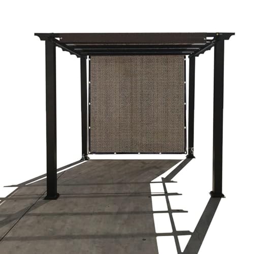 Jianyana Schattiernetz, 185g/m² HDPE Schattiernetz mit ösen 90% Opazität für Sonnenschutz Terrasse（Braun，2×3M） von Jianyana