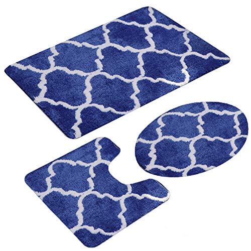 jianyana 3-teiliges Badteppich-Set Rutschfeste Mikrofaser Shaggy Weiche Bad Duschmatten Kontur Badteppich WC-Sitzbezug Combo jianyana 3-teiliges Badteppich-Set Rutschfeste Mikrofaser Shaggy Weiche Bad Duschmatten Kontur Badteppich WC-Sitzbezug Combo von jianyana