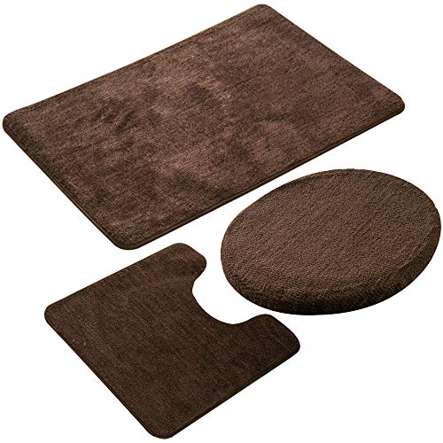 jianyana 3-teiliges Badteppich-Set Rutschfeste Mikrofaser Shaggy Weiche Bad Duschmatten Kontur Badteppich WC-Sitzbezug Combo jianyana 3-teiliges Badteppich-Set Rutschfeste Mikrofaser Shaggy Weiche Bad Duschmatten Kontur Badteppich WC-Sitzbezug Combo von jianyana