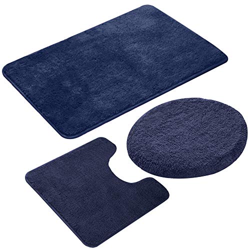 jianyana 3-teiliges Badteppich-Set Rutschfeste Mikrofaser Shaggy Weiche Bad Duschmatten Kontur Badteppich WC-Sitzbezug Combo jianyana 3-teiliges Badteppich-Set Rutschfeste Mikrofaser Shaggy Weiche Bad Duschmatten Kontur Badteppich WC-Sitzbezug Combo von jianyana