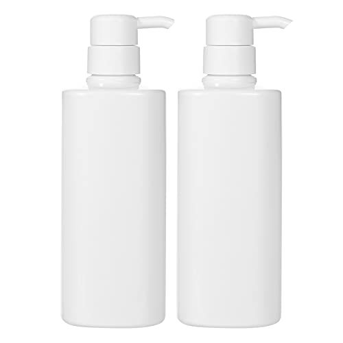 600ml Seifenspender, 2er-Set Pumpspender aus Kunststoff Leerflasche Soap Dispenser Lotionspender optimal für Küche Bad Flüssigseifen, Weiß von JiatuA