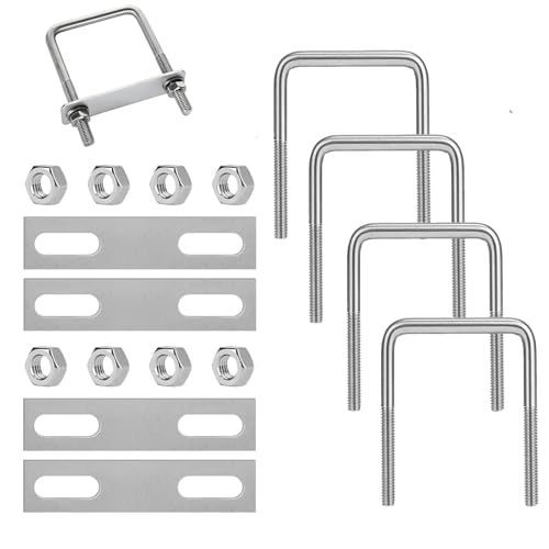 Jiavlyx 4 Stück M8 Edelstahl U Bolzen, 80 * 65mm U Bügel, Mit 8 Muttern und 4 Gegenplatte, Bügelbolzen, Vierkant-Bügel, Bügelschelle, Quadratische U Bolzen, Für Rohr Befestigung Auto Abschleppen Jiavlyx 4 Stück M8 Edelstahl U Bolzen, 80 * 65mm U Bügel, Mit 8 Muttern und 4 Gegenplatte, Bügelbolzen, Vierkant-Bügel, Bügelschelle, Quadratische U Bolzen, Für Rohr Befestigung Auto Abschleppen von Jiavlyx