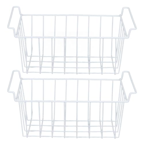 2er-Pack Gefrierschrank-Organizer-Behälter für Gefriertruhe, Kühlschrank, Platzsparend, Stabile Metalldraht-Aufbewahrungskörbe, Gefrierkörbe mit Hängegriffen für Tiefkühltruhe 2er-Pack Gefrierschrank-Organizer-Behälter für Gefriertruhe, Kühlschrank, Platzsparend, Stabile Metalldraht-Aufbewahrungskörbe, Gefrierkörbe mit Hängegriffen für Tiefkühltruhe von Jiawu