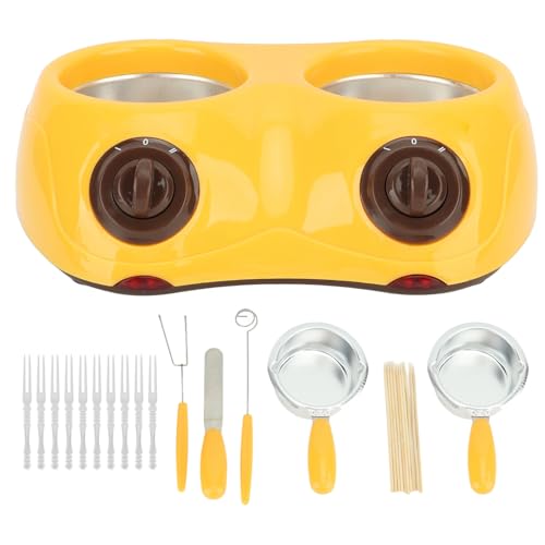 Doppelter Schokoladen Schmelztopf,Tragbarer Elektrischer Mini Fondue Schmelztopf mit Doppeltem Schmelztopf für Schokolade,Käse,Süßigkeiten,Sahne,Butter,Milch,mit Formen Doppelter Schokoladen Schmelztopf,Tragbarer Elektrischer Mini Fondue Schmelztopf mit Doppeltem Schmelztopf für Schokolade,Käse,Süßigkeiten,Sahne,Butter,Milch,mit Formen von Jiawu