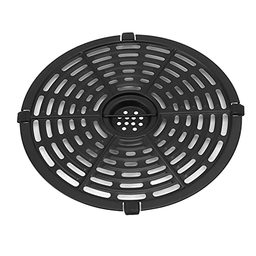 Ersatz-Grillpfanne für Air Fryer, Runde Grillplatte für Air Fryer, Crisper-Platte, Ersatz-Fritteusenschale mit Silikonbürste, Griff, Antihaftbeschichtung, Spülmaschinenfest (20 CM) von Jiawu