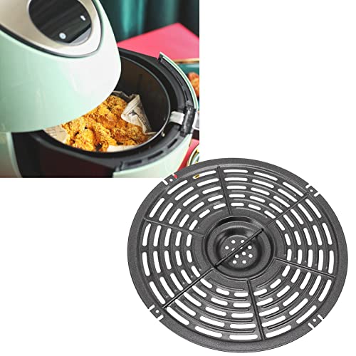 Ersatz-Grillpfanne für Air Fryer, Runde Grillplatte für Air Fryer, Crisper-Platte, Ersatz-Fritteusenschale mit Silikonbürste, Griff, Antihaftbeschichtung, Spülmaschinenfest (22CM) von Jiawu