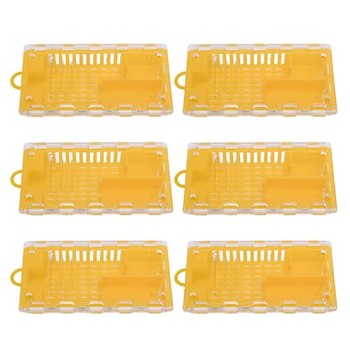 Jiawu 10pcs Imker Ausrüstung Queen Bienen Transportieren Fänger Premium Premium Kunststoffmaterial Leicht und Tragbar (YELLOW) von Jiawu