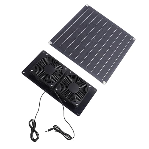 Jiawu 20W Solarpanel -Ableitungslüfter für Schuppen Gewächshaus, Monokristalline Silizium -Solarlüfter für Pet House, Wassersicherer PV Abluftventilator für Hühnermaterial, Einfache Installation von Jiawu