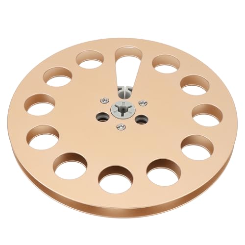 Jiawu 7 -Zoll -Aluminiumlegierung Leere Klebeband Rolle für Studer Machine Teile, Ersatzklang Take up Rolle für die Universal Fit (GOLD) von Jiawu