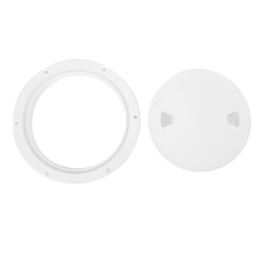 Jiawu 8 Zoll Weiße Bootsschluckabdeckung Anti -Schlupf -Deck Teller Wettererfassende Runde Inspektionsplatte für Meeresgefäße von Jiawu