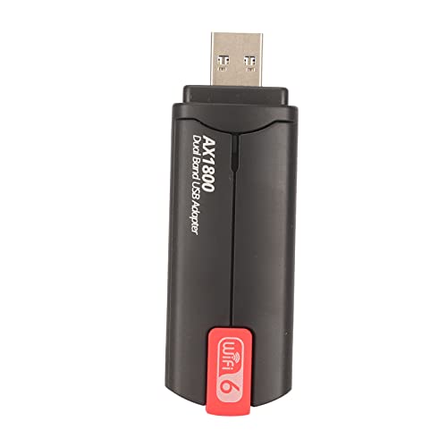 Jiawu Drahtloser USB-WLAN-Adapter, Dualband-Netzwerkadapter für PC, Desktop, Laptop, 3-dBi-Antenne mit Hoher Verstärkung, USB3.0-Computernetzwerkadapter, von Jiawu